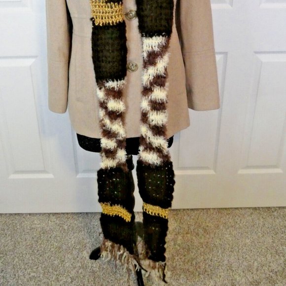 OOAK Scarf 105x5 Extra Long Unique Handmade Crochet Knit Men Women Winter NWT - Picture 4 of 10